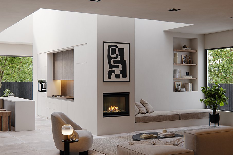 Real Flame Gas Fireplace Vektor