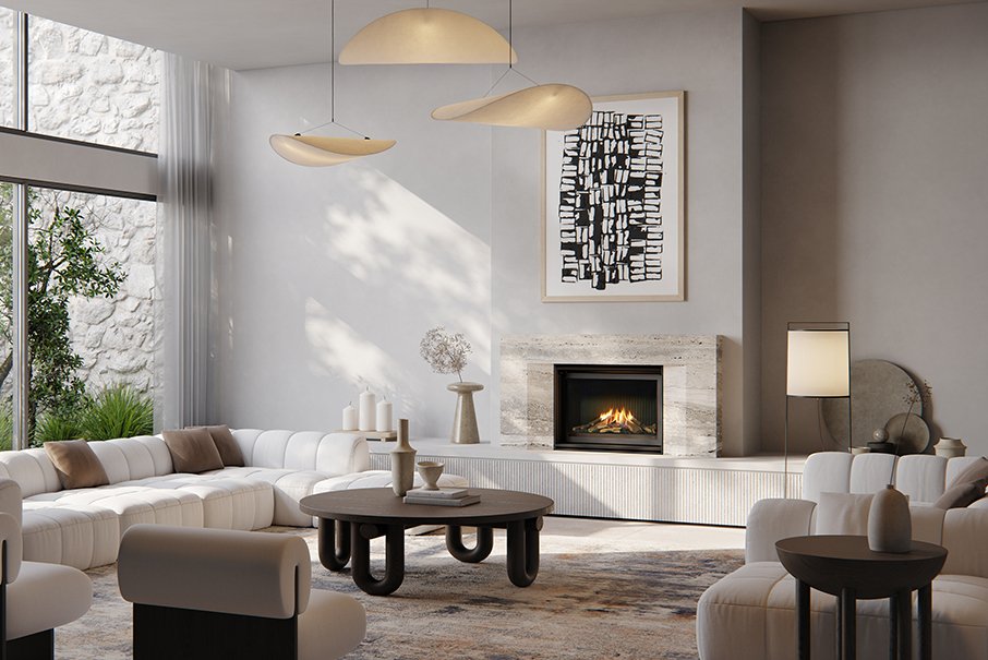 Real Flame Gas Fireplace Vektor